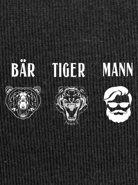 Bär Tiger Mann Bärtiger Mann