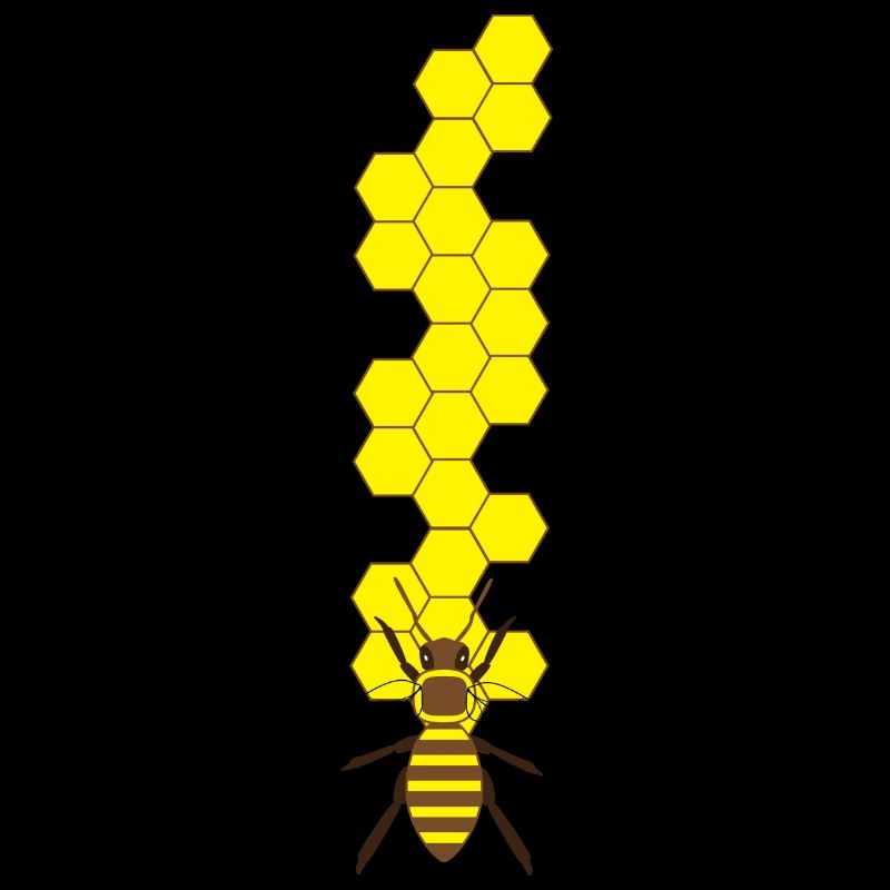 Bee + honeycomb