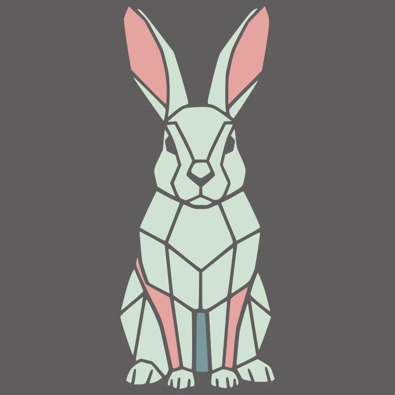 Geometric Bunny Low Poly Modern