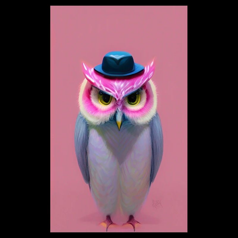 Eule mit Hut