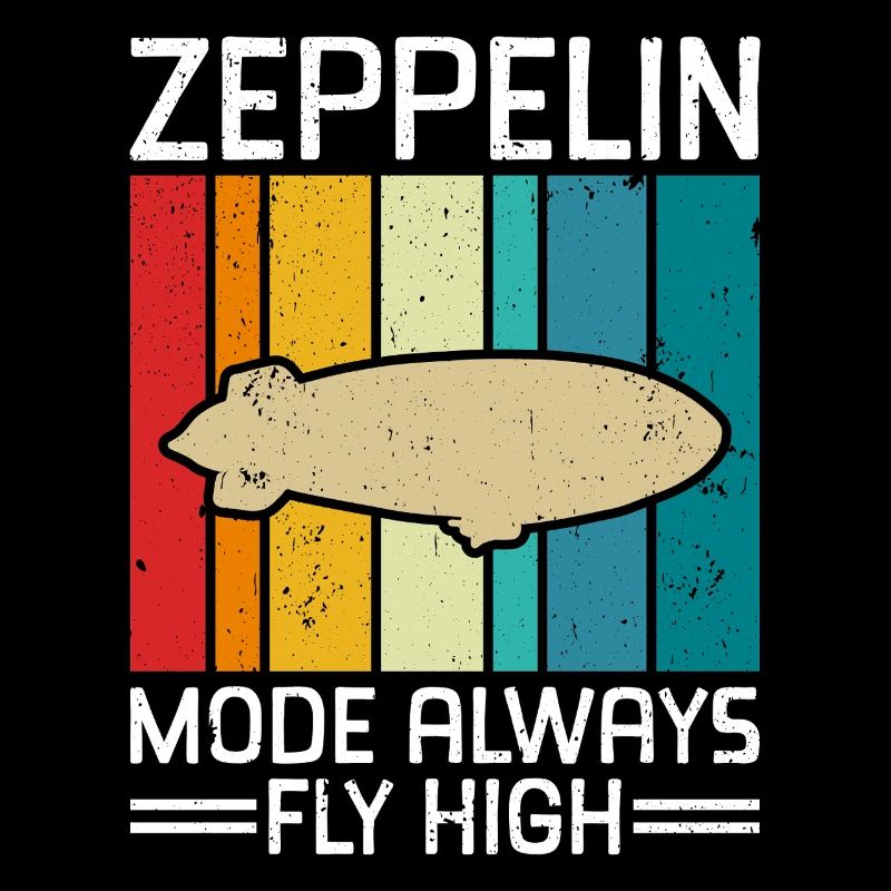 Dirigeable Zeppelin vintage 70 ans