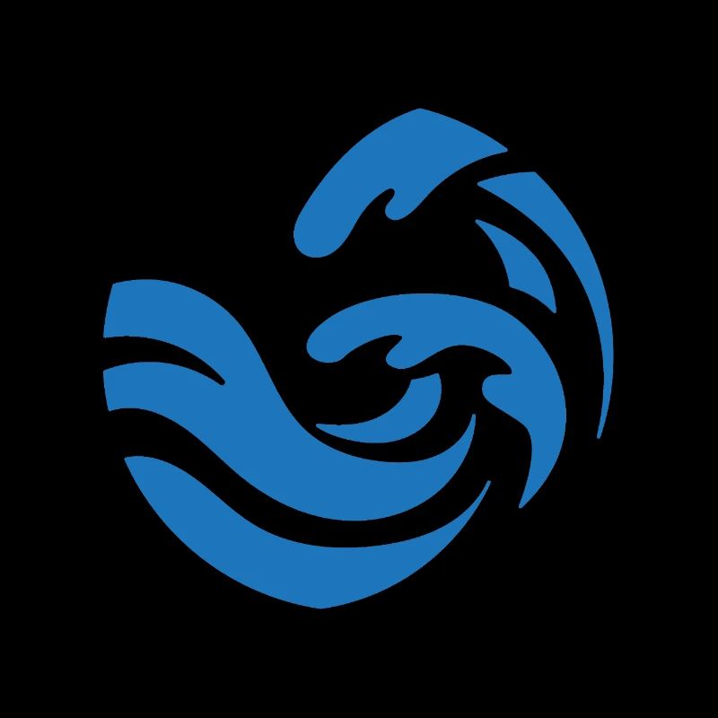 simple blue wave design