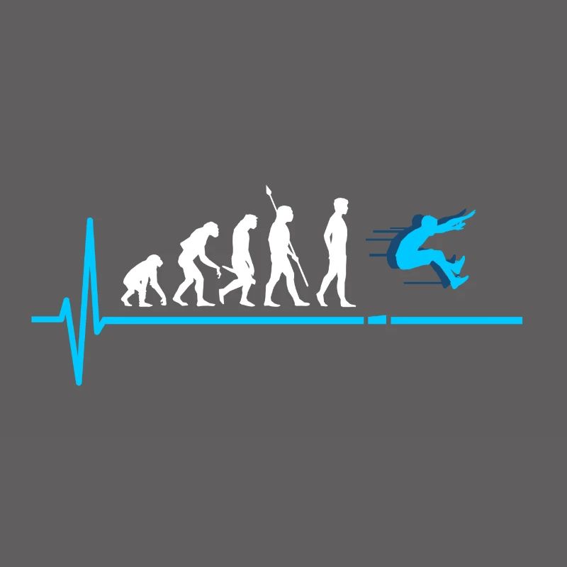 Weitsprung Evolution Leichtathletik