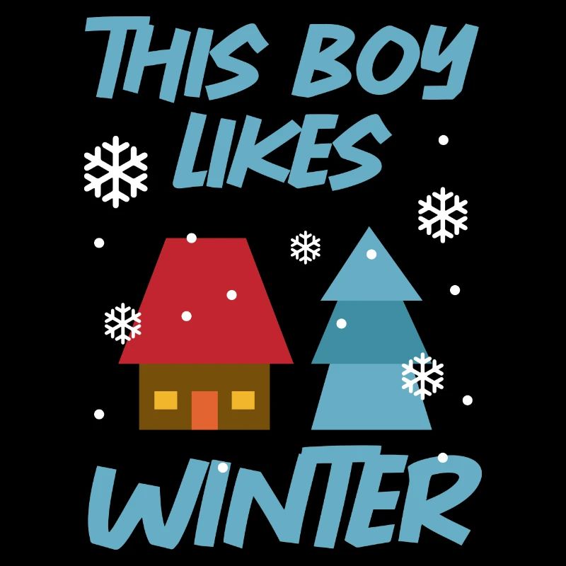 Junge mag winterliche Wintertage Schneeflocken-Tee