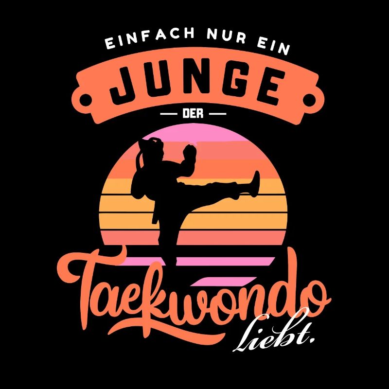Junge, der Taekwondo-Retro liebt