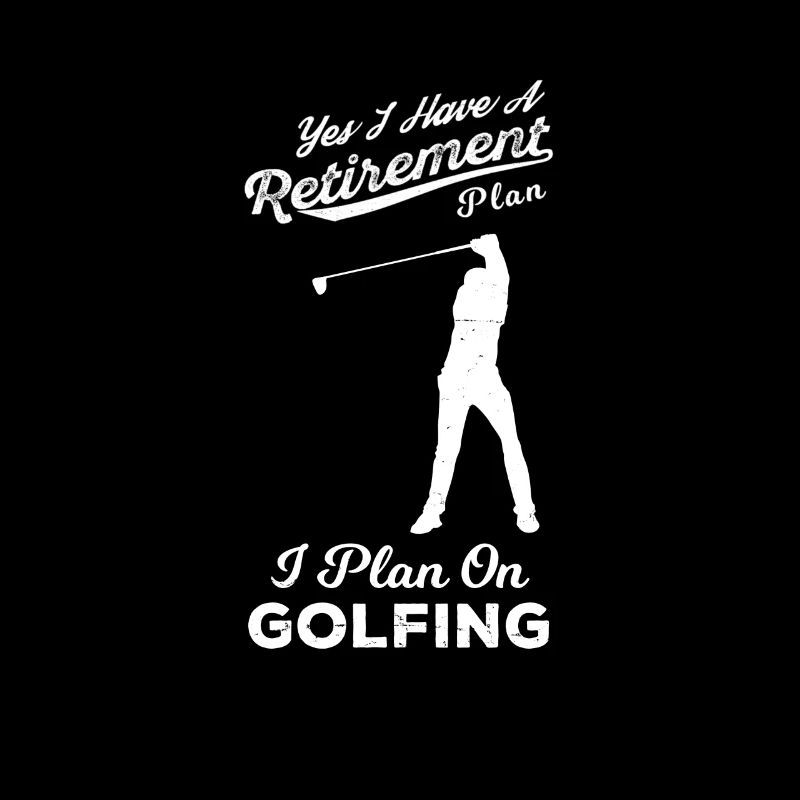Plan de retraite du golfeur drôle