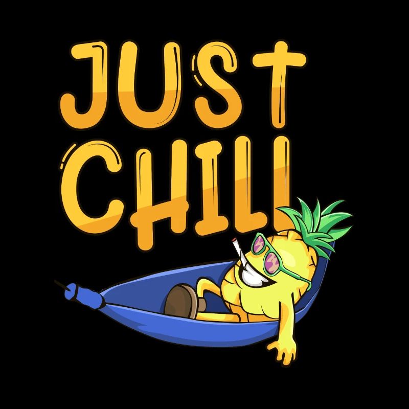 Kiffer Ananas Chillen Weed Hängematte Joint