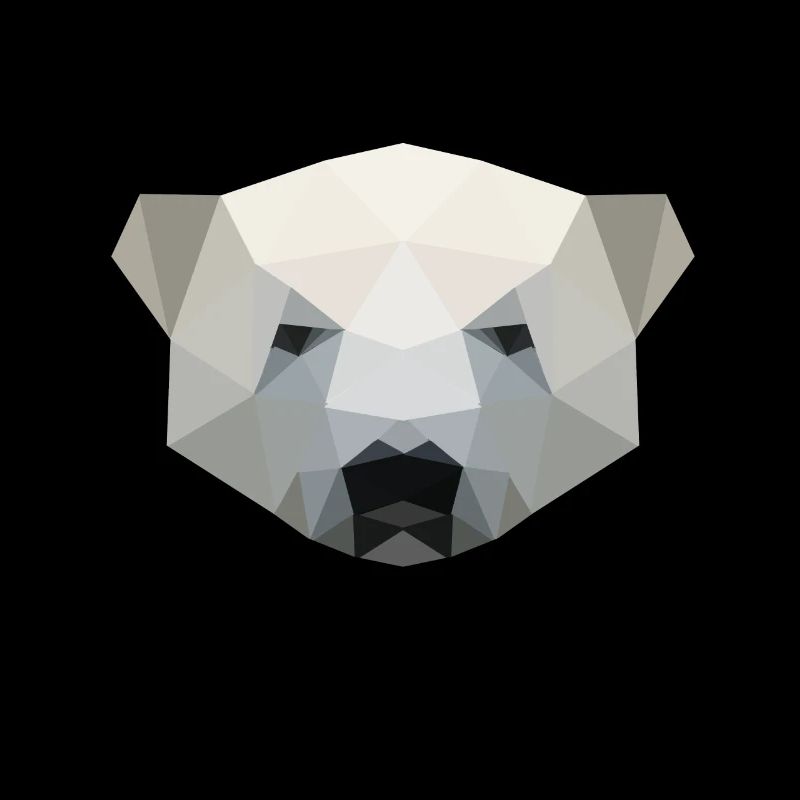 Eisbär, Eisbärenkopf polygon geometrisch