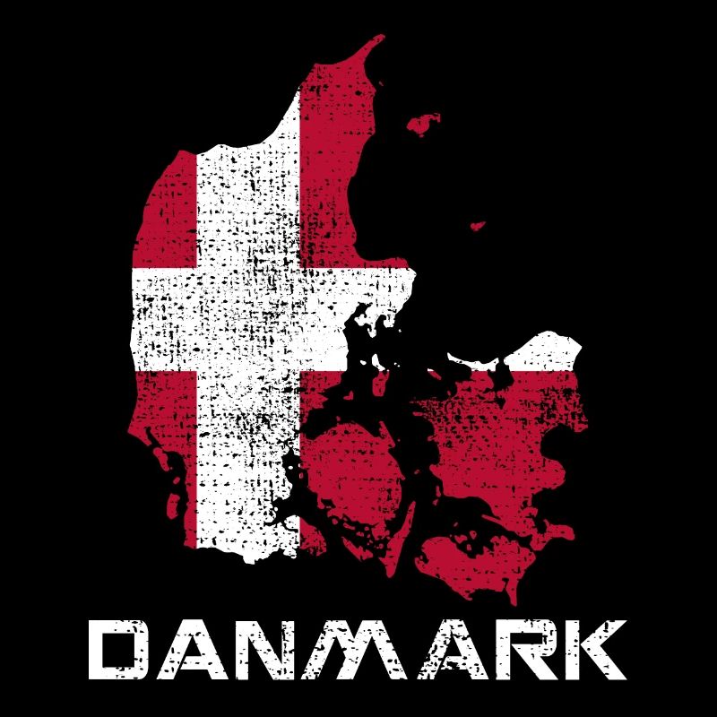 Danemark Carte du drapeau danois