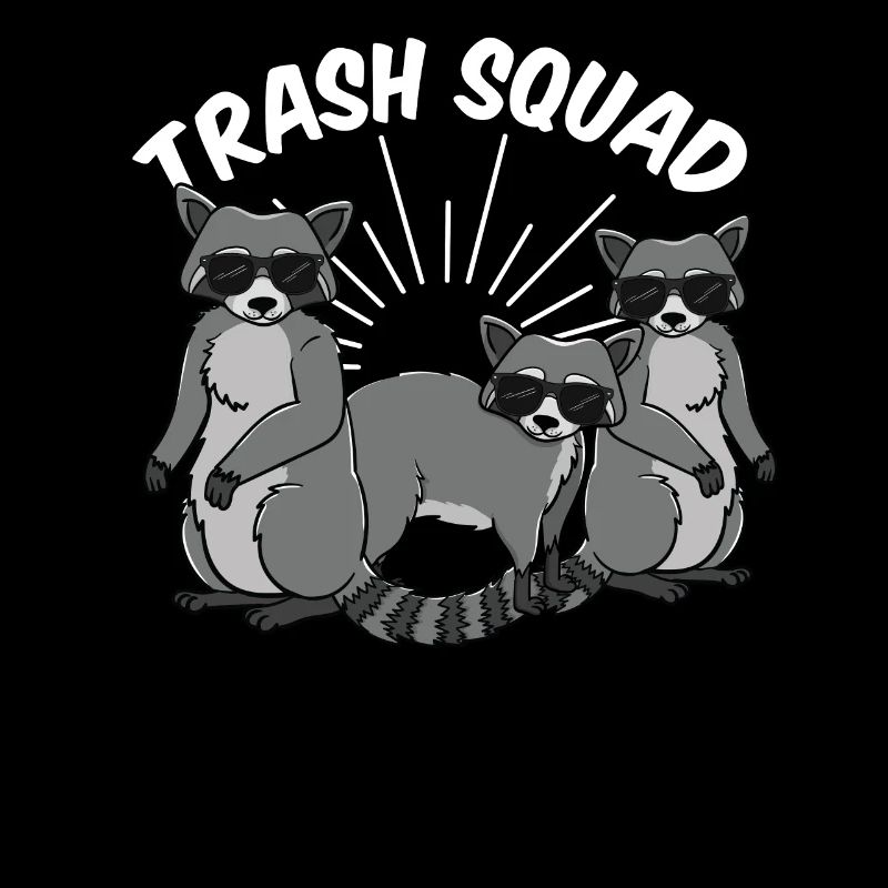 Waschbär Waschbären Trash Squad Lustig Geschenk