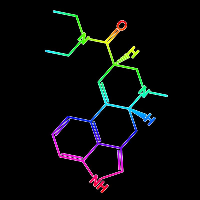 LSD Structural Formula Molecule A. Hofmann Bicycle Day