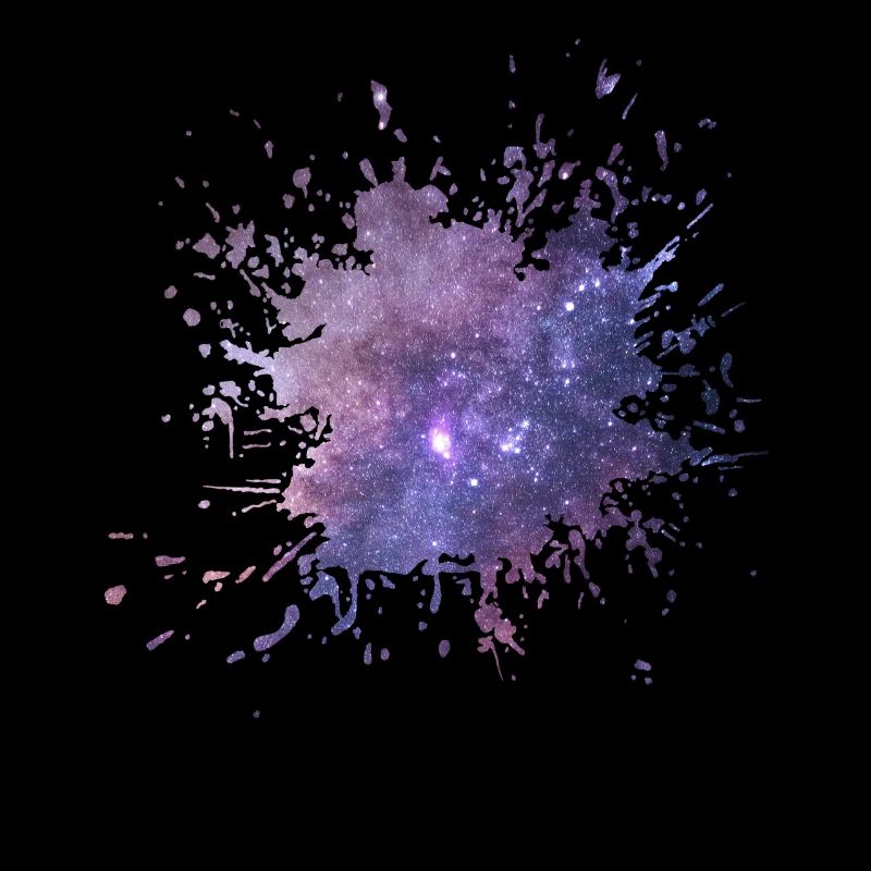 Couleur de l'espace, goutte de couleur dans l'univers, cadeau