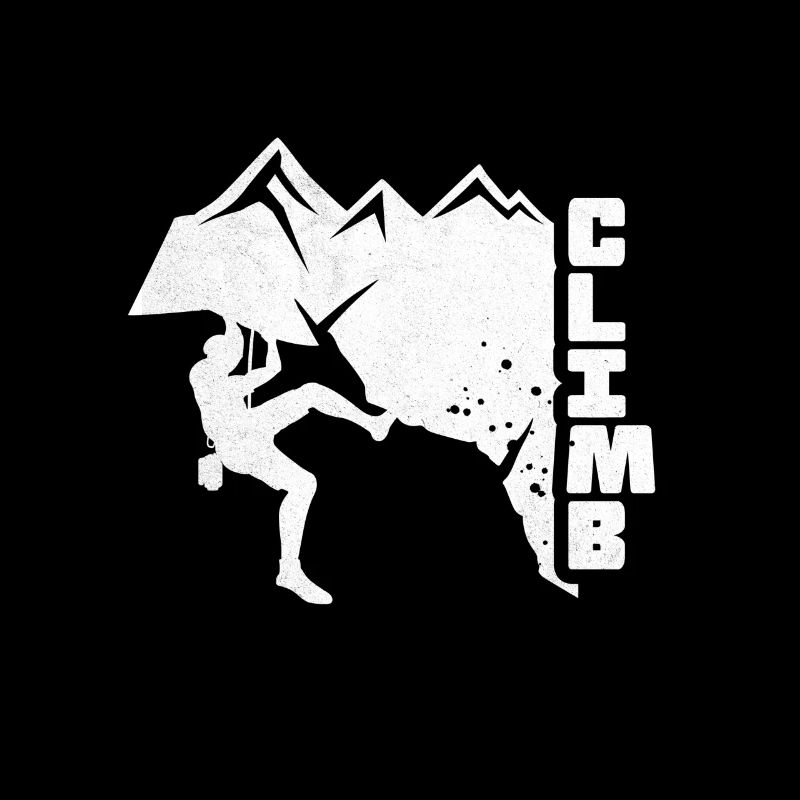 Climbing Motif Logo Climber Steep Wall Overhang