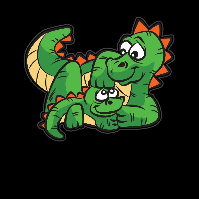 DINO FAMILY Mutter Sohn Drache DIno Dinosaurier