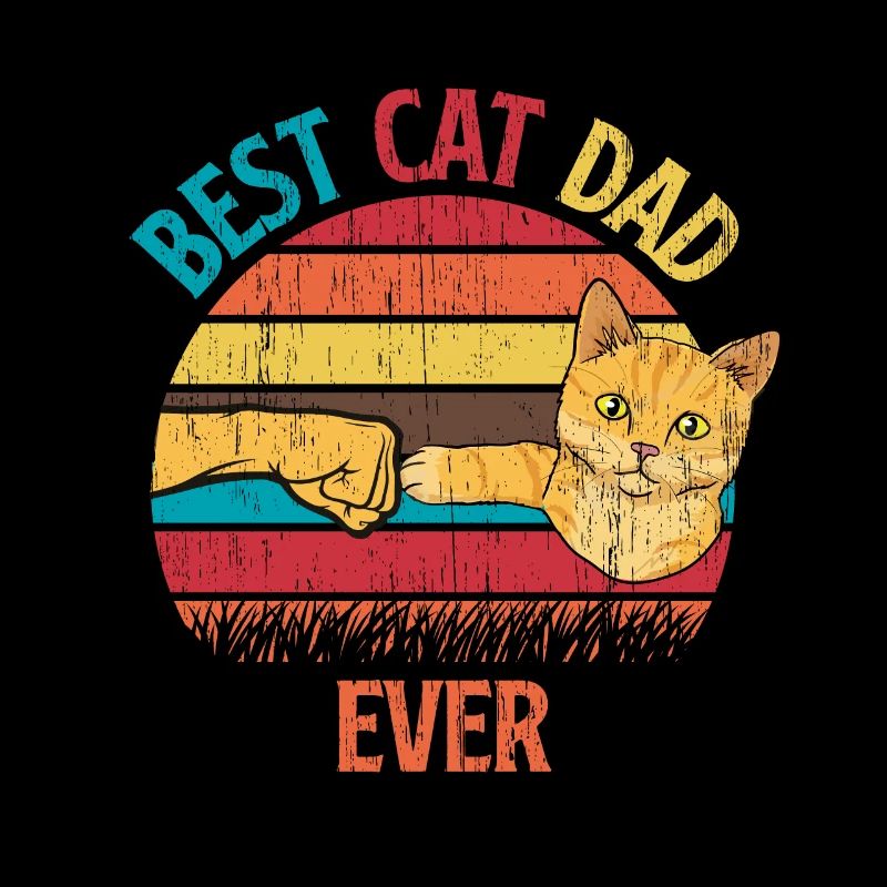Best Cat Dad Ever Bester Katzen Papa Vater Kitten