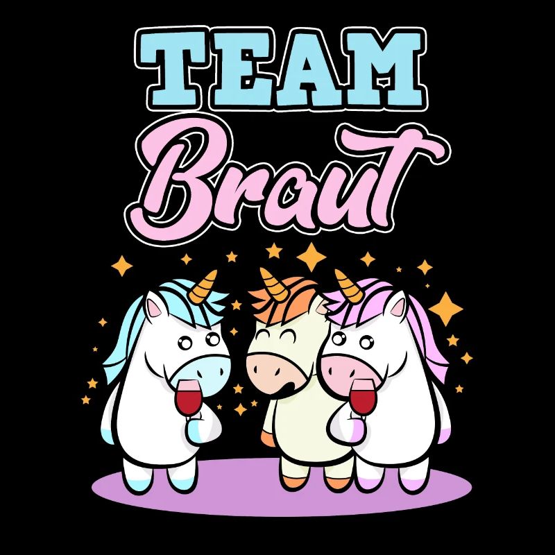 Team Braut JGA Einhorn Einhörner Lustig Geschenk