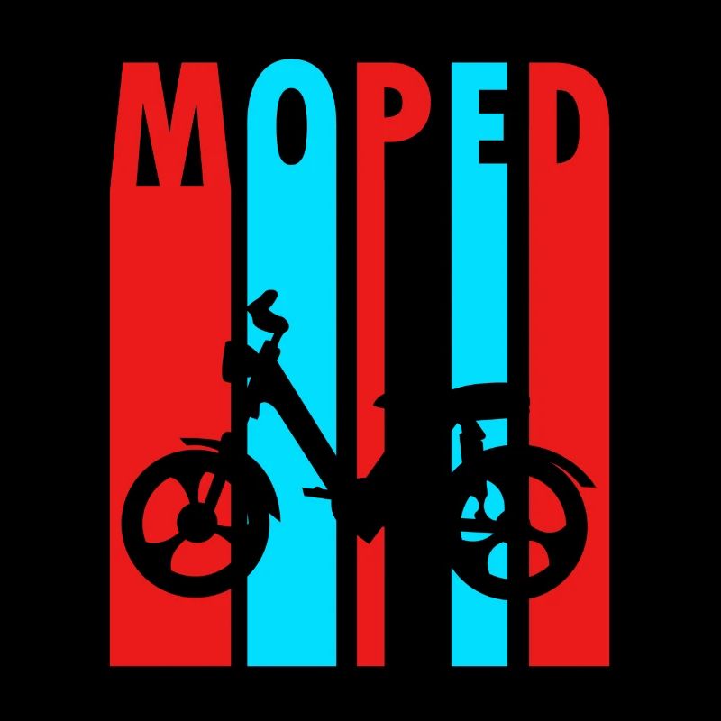 retro moped motorcycle moped driver gift idea leader