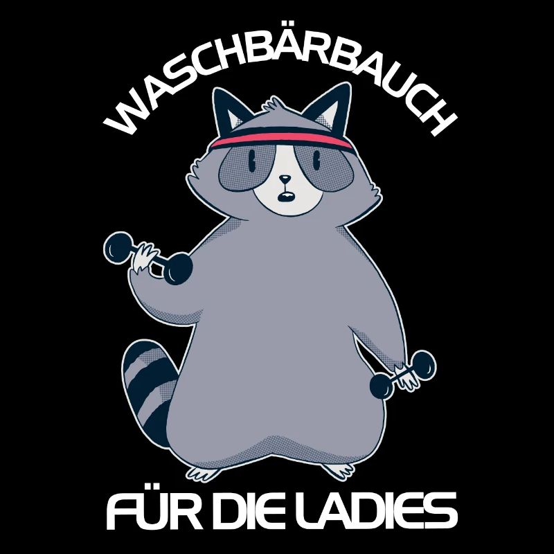 Waschbärbauch Waschbär Bierbauch Bier Biertrinker