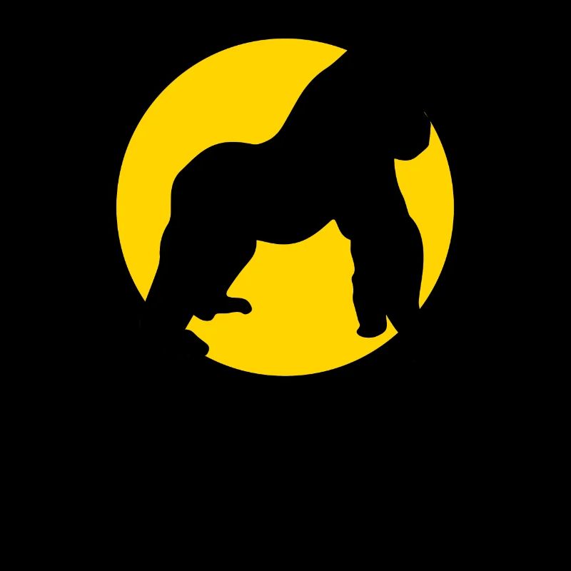 gorilla and moon