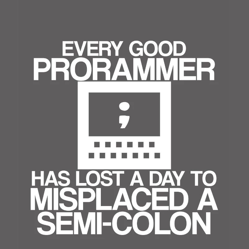 Every programmer has lost a day to a semi-colon 2