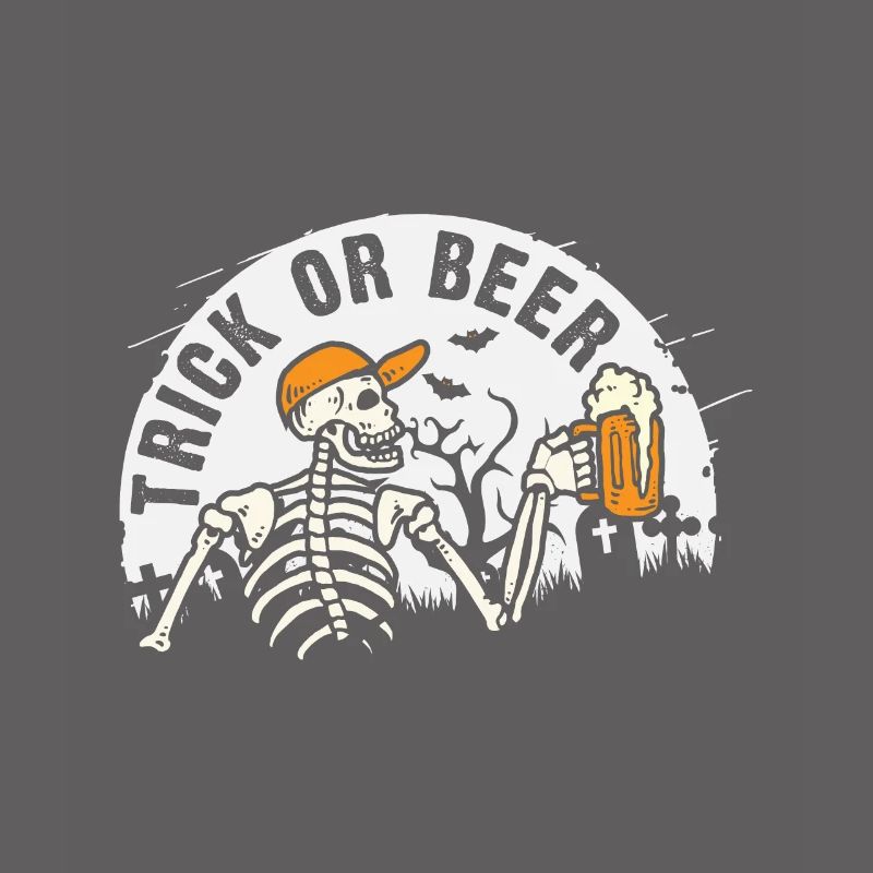Süßes oder Bier Halloween skelett witzig