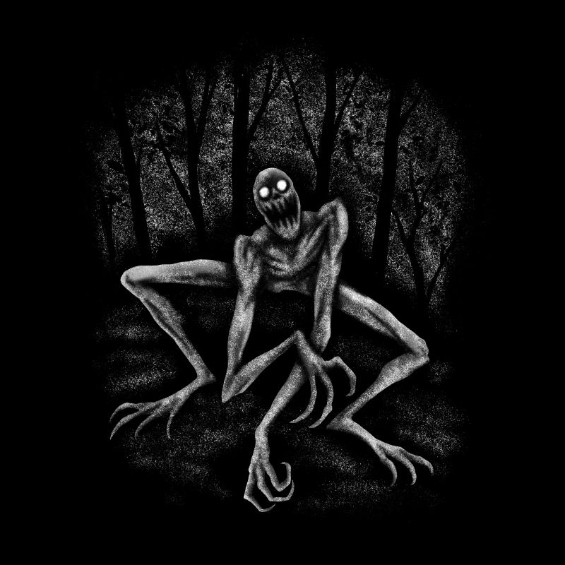 Thin creepy character