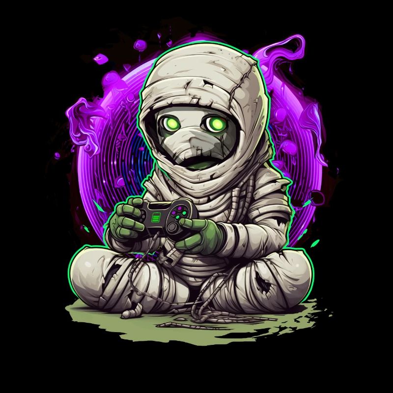 Gaming Halloween Zombie Mummy avec Controller Gamer