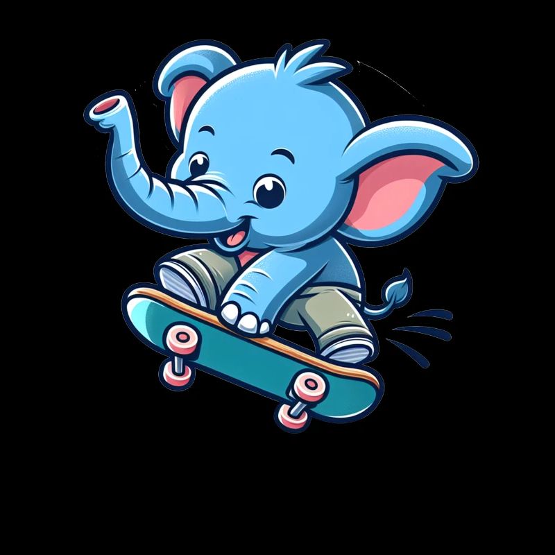 Cute Skater Elephant