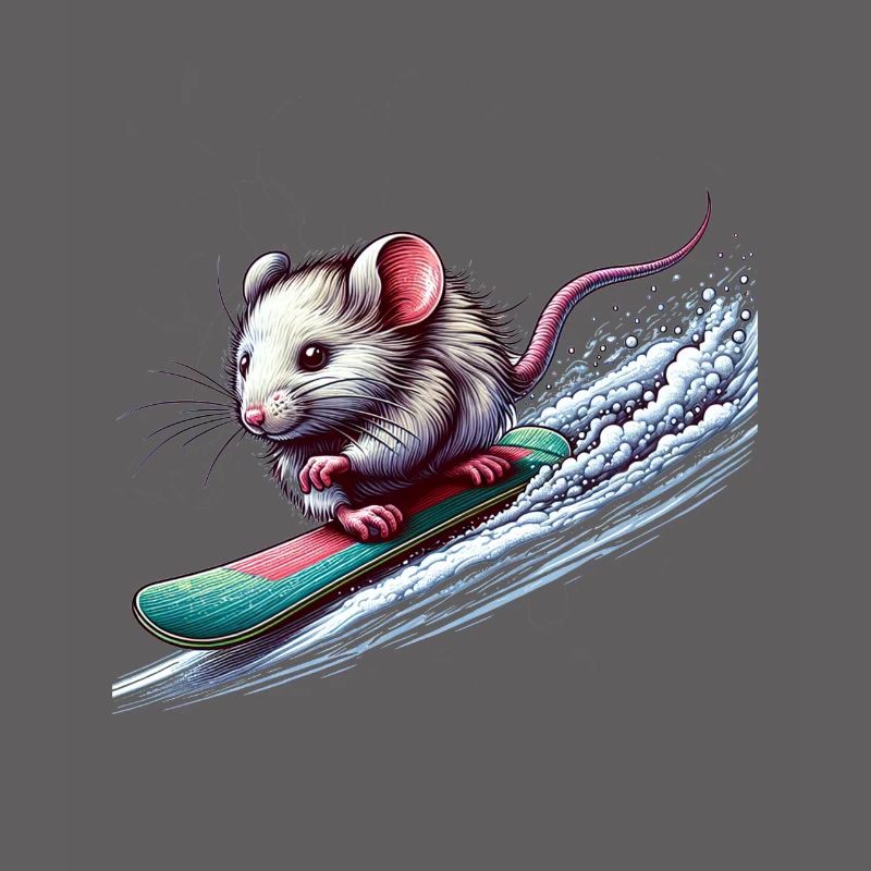 Cute Snowboarder Mouse