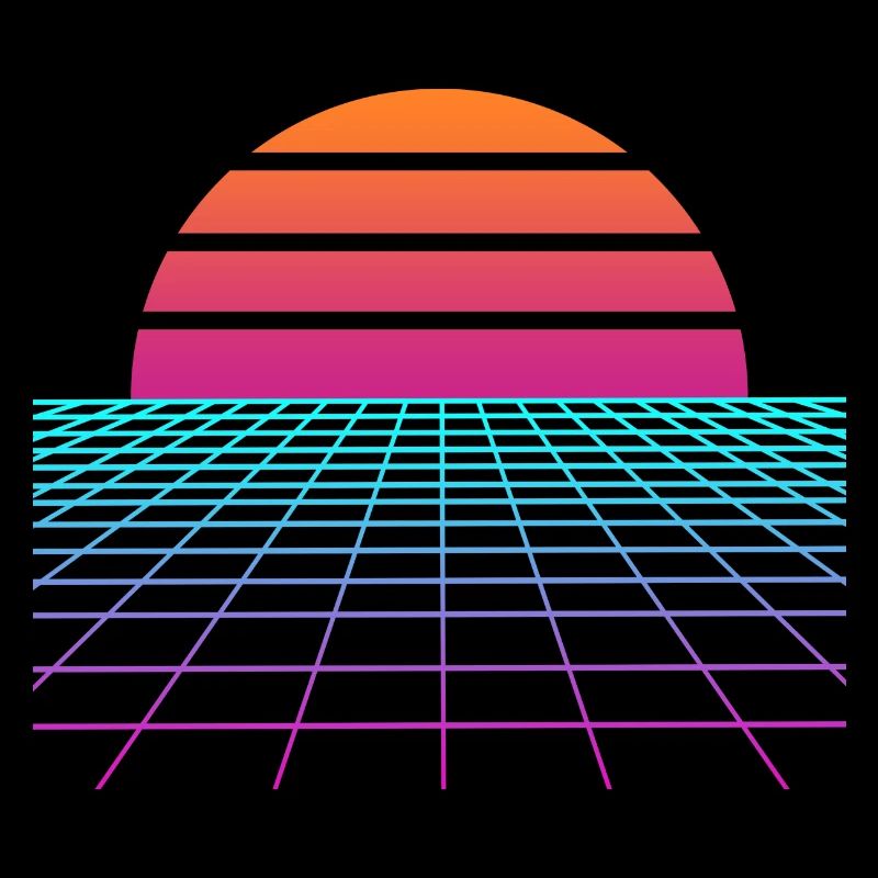 Synthwave Sunset. Maler Gift