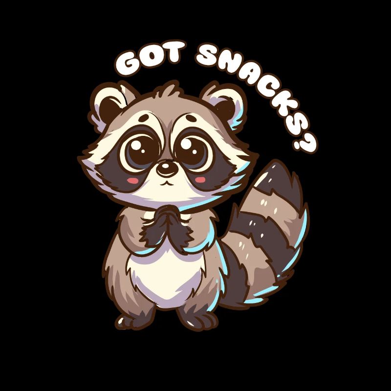 Got Snacks? - Cute Raccoon