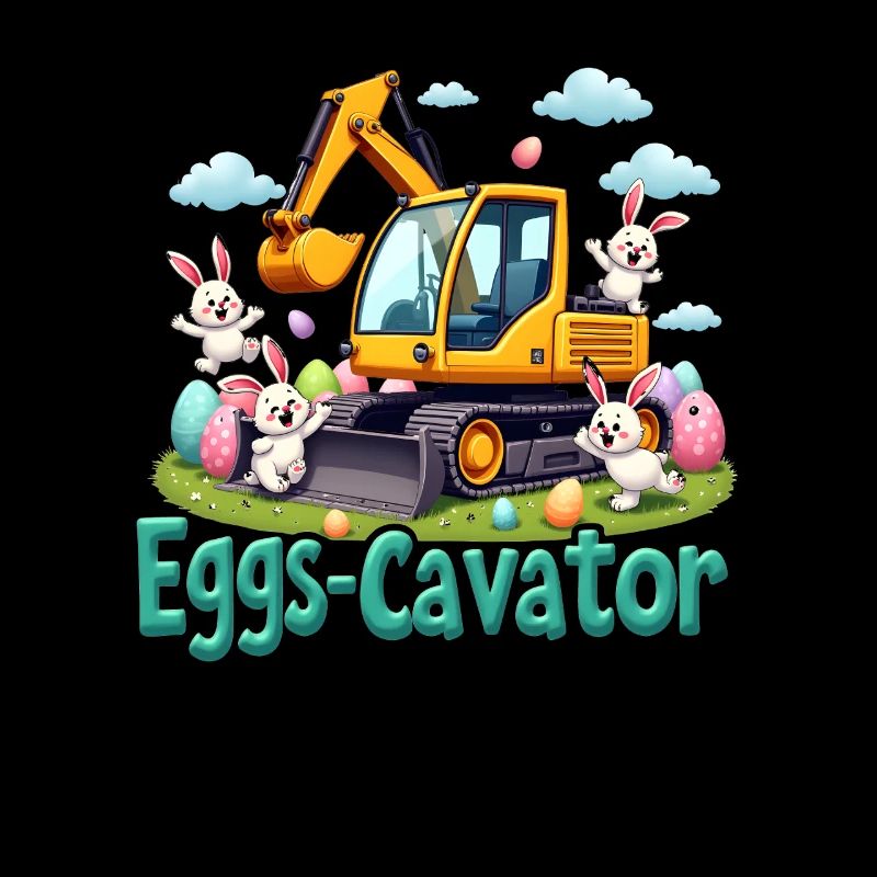 Eggs Cavator Osterhasen Bagger Eierkreiskreis