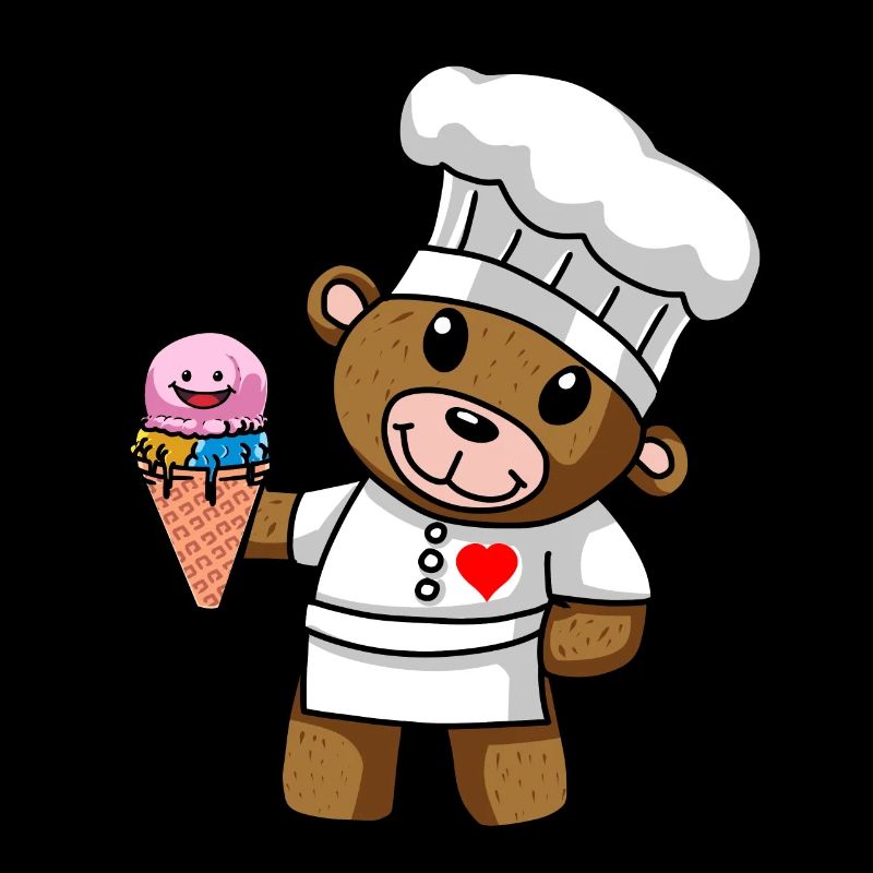 Teddy Eiscreme Konditor Süßigkeiten Eisdiele Kind