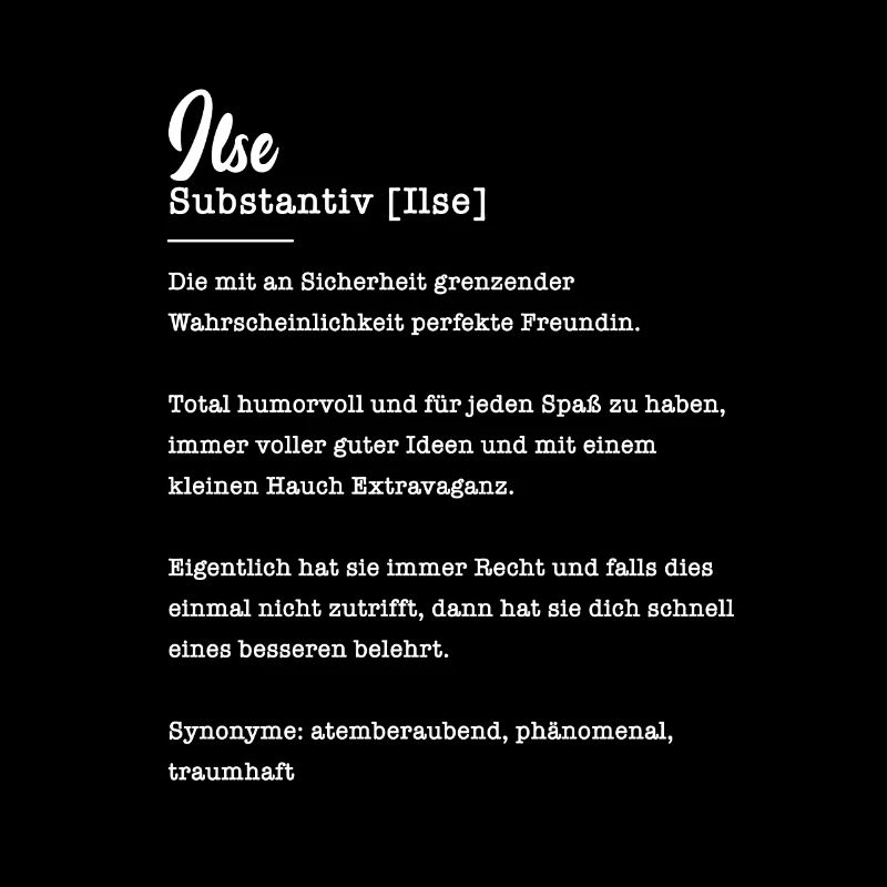 Ilse Substantiv Beste Freundin Geschenk
