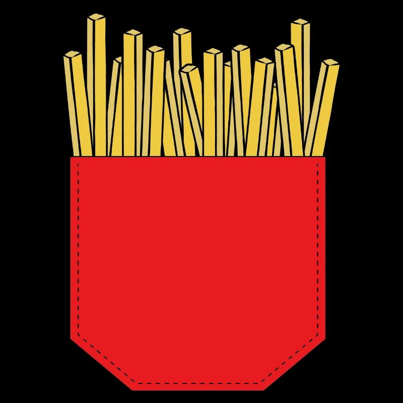 Brusttasche Pommes Geschenk Idee