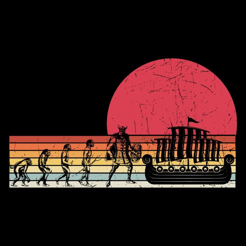 Evolution Lustiges Motiv Geschenk für Wikinger Lie
