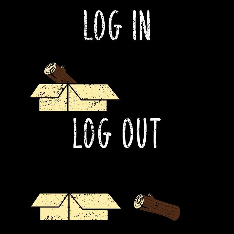 Informatik Witz Log In Log Out Nerd Büro Geschenk