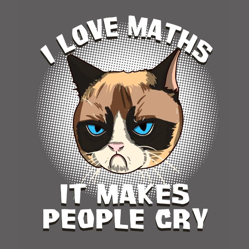 Chat Chat Prof de maths Chat Grumpy Mathe Gesche