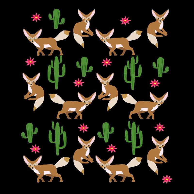 Fox Wolf Fennec Fox Cactus Cadeau Mignon