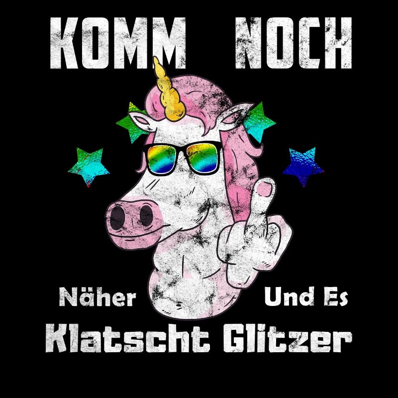 Es Klatscht Glitzer Mittelfinger
