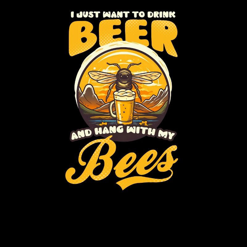 Imker trinken Bier hängen mit Bienen