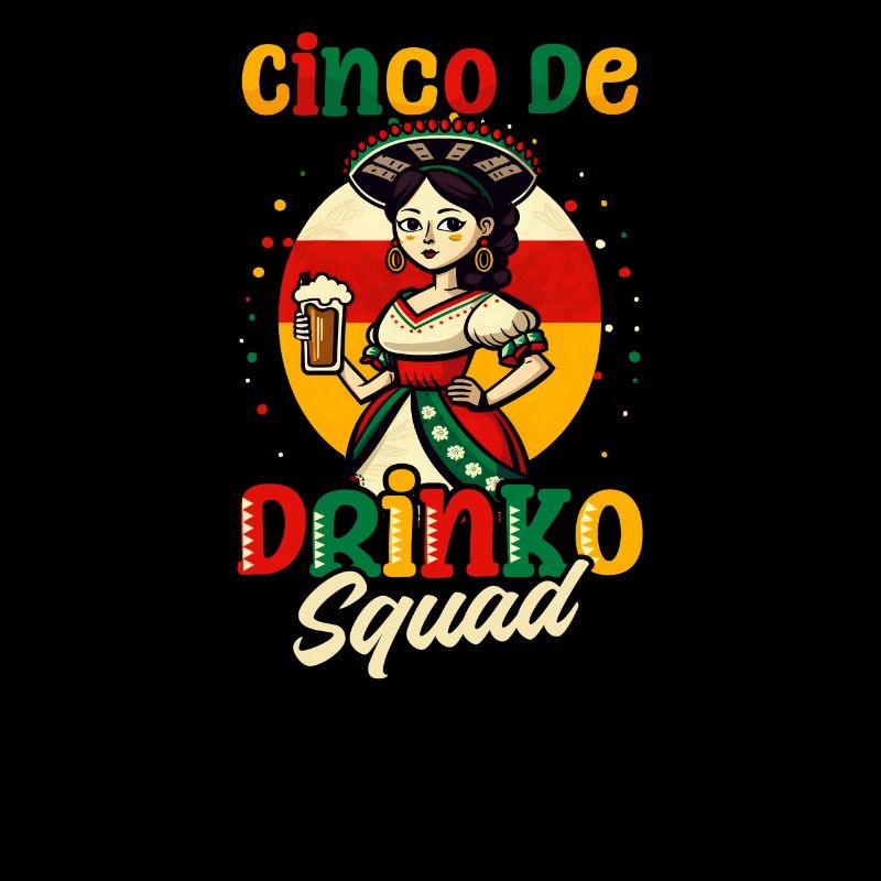 Cinco De Mayo Cinco Drinko Mädchen