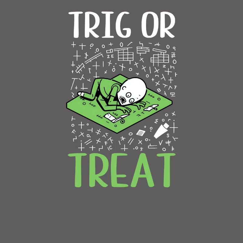 Halloween-Mathelehrer Trig Oder Leckerli Zombie