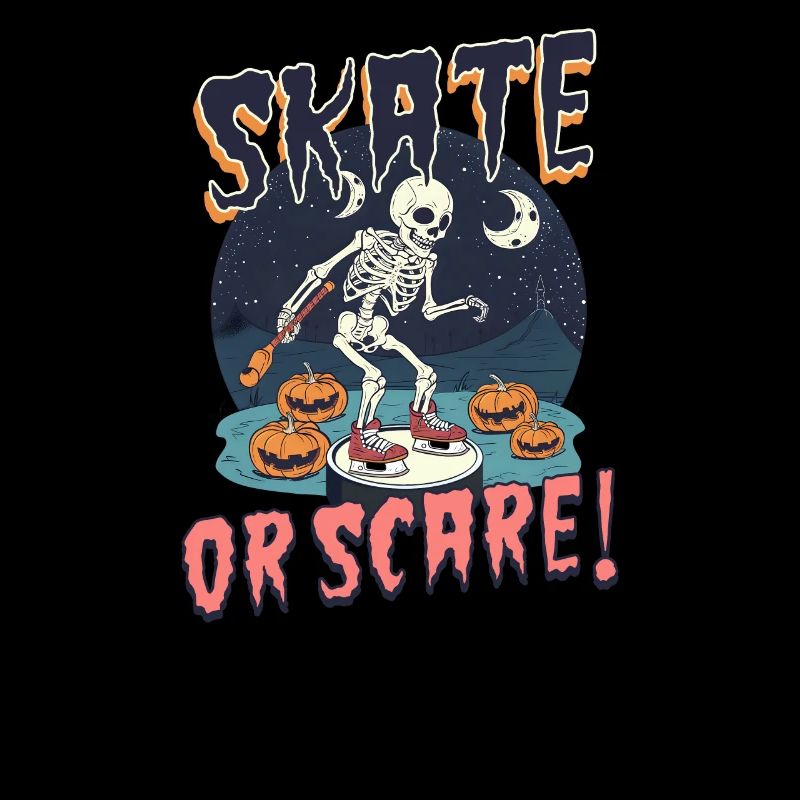 Halloween Eishockey Schlittschuh oder Schrecken!