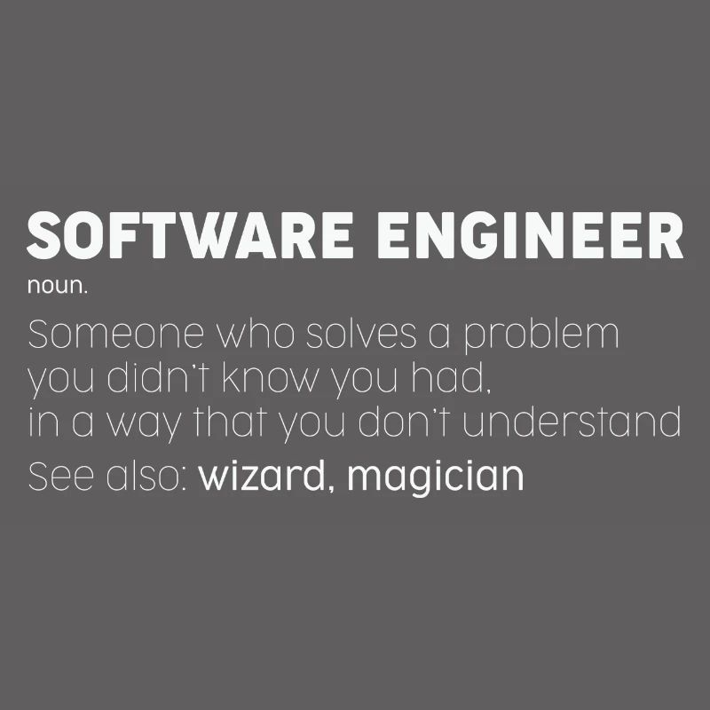 Software Engineer Noun Funny Programmer