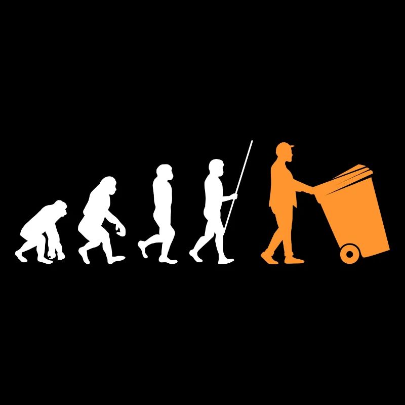 Evolution Müllmann Müllabfuhr Entwicklung Geschenk
