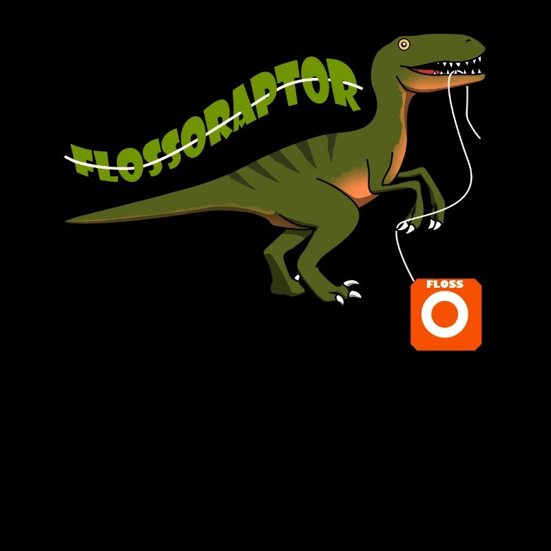 Dinosaur Flossoraptor dental floss dentist teeth