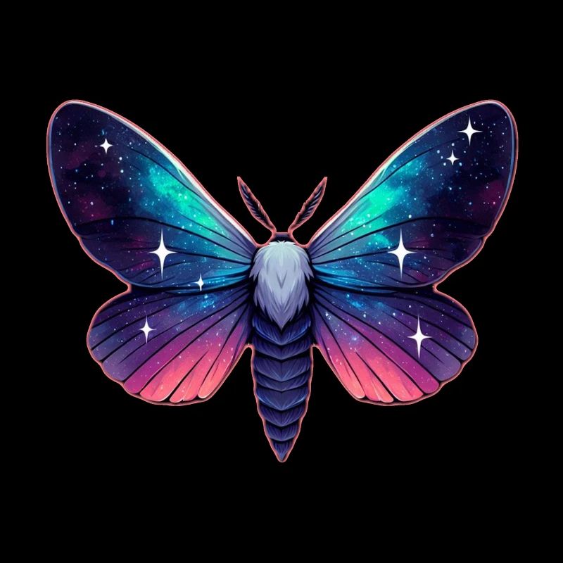 Galaxy Moth - Cosmic Space Themed Fantasy