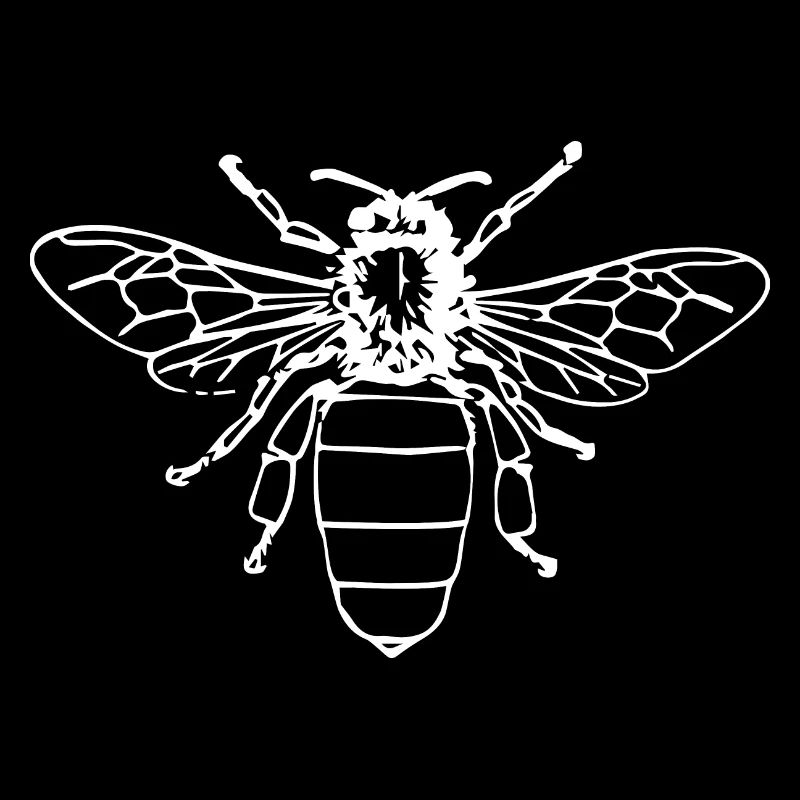 Bee queen bee white design