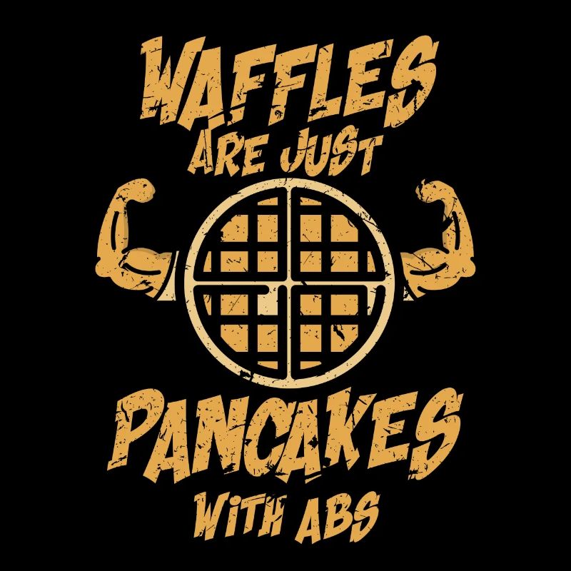 Waffles abs pancakes six pack gift